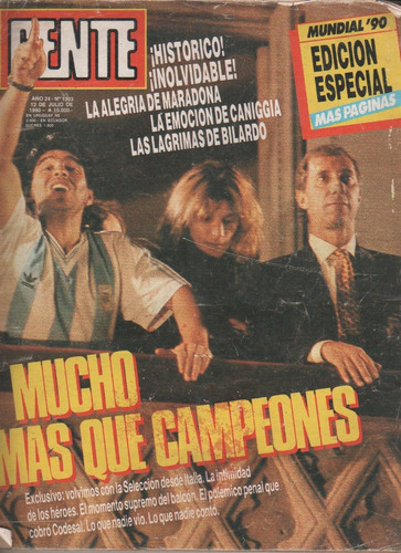 Revista Gente * Argentina Mundial Italia 90 * Maradona