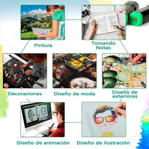 Estojo Canetas Marcadores Ponta Dupla 24 Cores Kit Canetinha