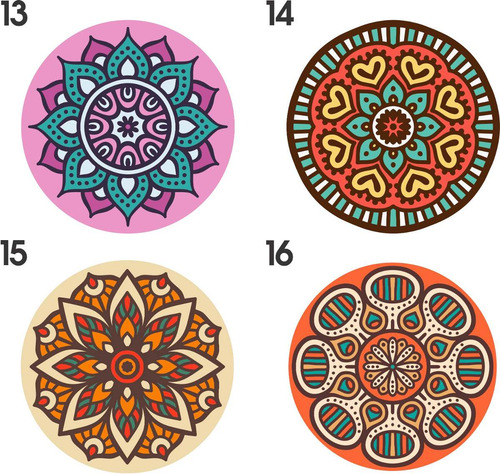 Imagen 5 de 8 de Mandalas En Vinilo | 23 Cm. | Autoadhesivos | Vinilo Design