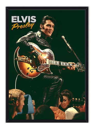 Cuadro Enmarcado - Póster Elvis Presley 