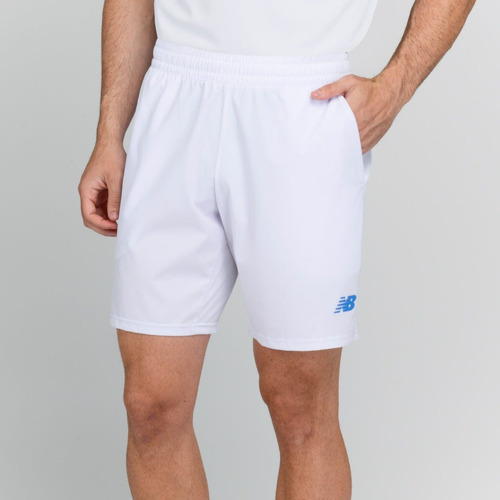 Short Tenis Hombre New Balance 7  Blanco