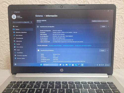 Laptop Hp 348 G5, Core I7-8th, Ram 16gb, Ssd 512gb Win 11pro Plateado (Usado)