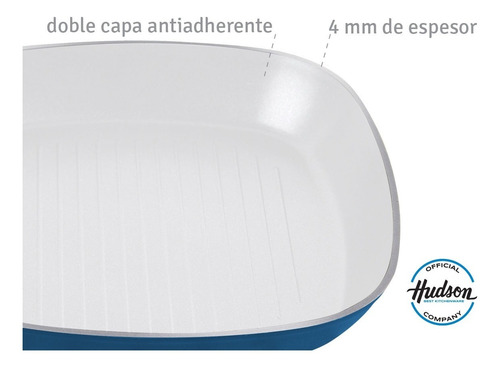 Imagen 4 de 10 de Set Bateria De 13 Piezas Hudson Azul Forjado Apto Inducción