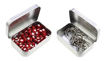 22 Cajas De Metal Rectangulares Con Tapa 9cm X 6cm X 2cm