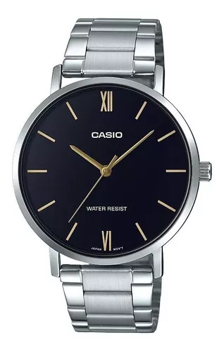 Reloj Casio Plateado-Negro MTP-E500D