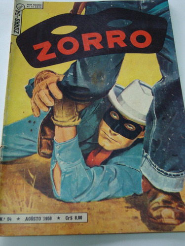 Zorro Nº 54 De 1958 Ebal Coleção Gibi Raro Antigo Excelente