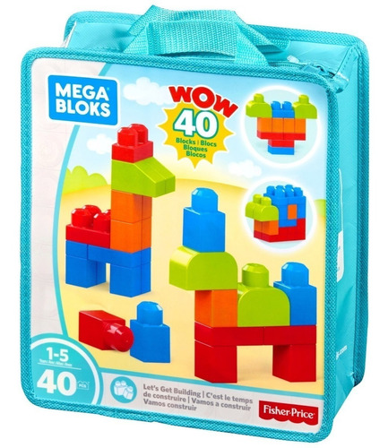 Mega Bloks Bolsa Mediana Construcción, 40 Bloques