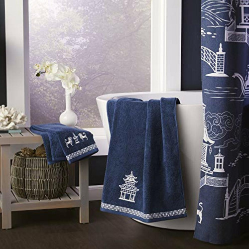 Skl Home Vern Yip Chinoiserie Juego De Toallas De Mano, Azul