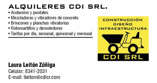 Imagen 1 de 1 de Alquiler De Mezcladoras Y Vibradores.