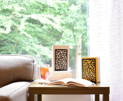 Sujetalibros Cnk Book Ends Para Libros Decorativos Booken...