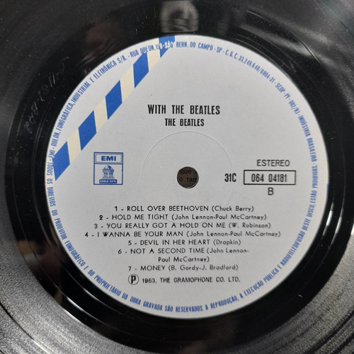 Imagem 5 de 7 de Vinil Lp With The Beatles Com Encarte Bom Estado