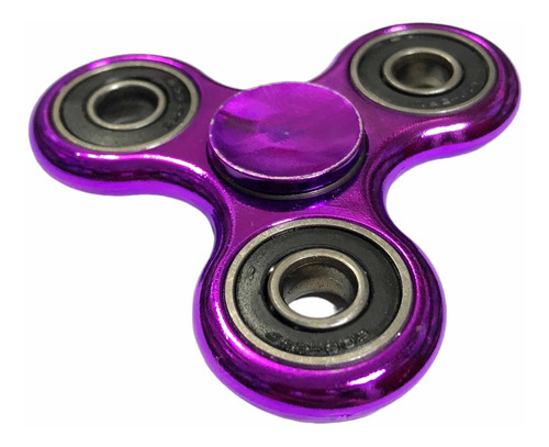 Juguete Antiestrés Fidget Spinner Plástico Metálico Purpura