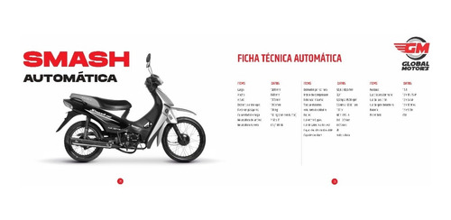 Imagen 9 de 10 de Gilera Smash 110cc Automática - Global Motor's Corrientes
