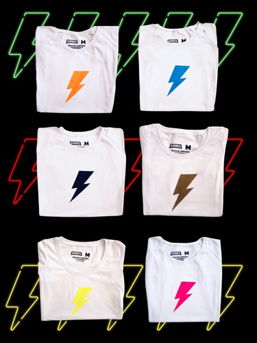 Imagen 5 de 7 de Playera Rayo Negro Colección Neón Slimfit Mujer