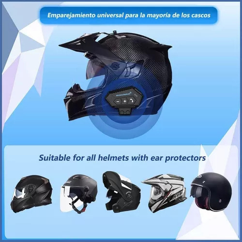Audiofones Bluetooth Para Música, Capacete De Motociclista