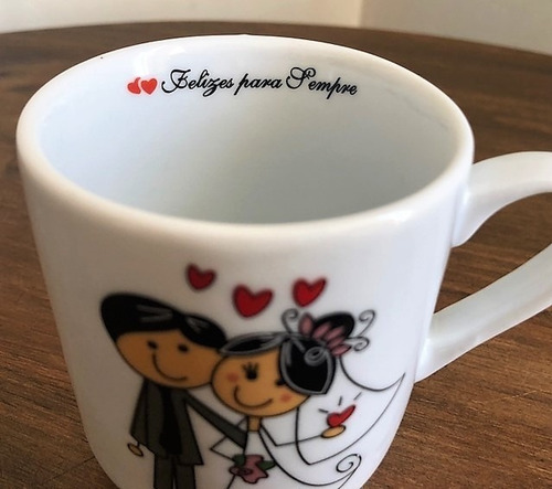 Imagem 3 de 3 de Kit 14 Canecas Porcelana Casamento Noivos