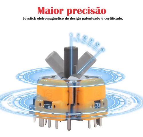 2 Analógicos Magnéticos Hall Effect Compatíveis Com Play Ps5