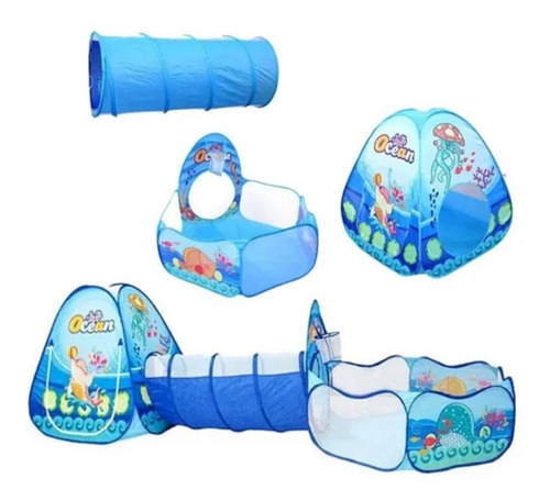 Imagen 3 de 4 de Piscina De Pelotas Carpa Tunel Parque Infantil Juego Niños