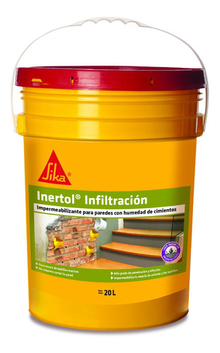 Sika Inertol Infiltracion Para Humedad De Cimientos X 20 Lts