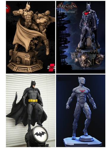 Dc Batman 02 X 4 Modelos Archivos Stl Impresión 3d