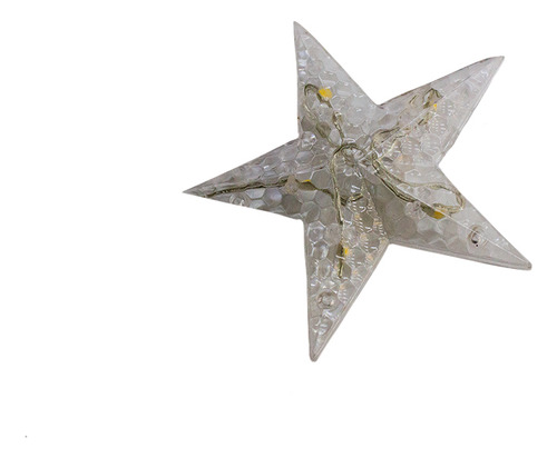 Serie Navideña Cascada De Estrellas Led Luz Cálida 3.5mts