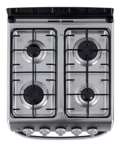 Imagen 5 de 7 de Cocina Patrick Diseño CP6855AI gas natural 4 hornallas inoxidable 220V puerta con visor