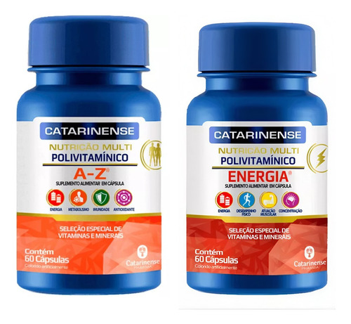 Combo Vitaminas De A-z E Energia Polivitaminico Catariense