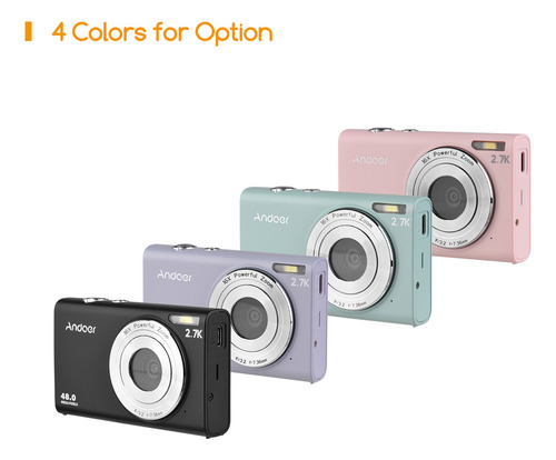 Cámara Digital Andoer De 2,7 K, Videocámara Compacta, 48 Mp,