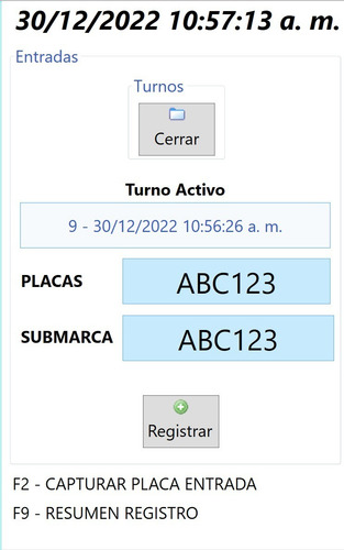 Sistema/software/control Básico De Estacionamiento
