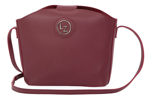 Bolsa Crossbody Para Mujer Lucentzza Diseño Al Corte Color Bordó