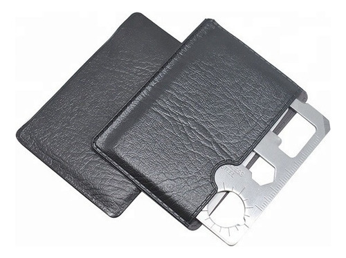 10 Tarjeta 11 En 1 Supervivencia Acero Inoxidable Estuche Color Plata