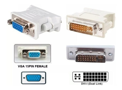 Adaptador  Dvi-i 24+5 A Vga 