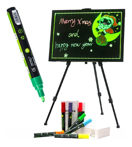 Pizarra Led Publicitaria Luces Neon 60x40+8 Plumónes