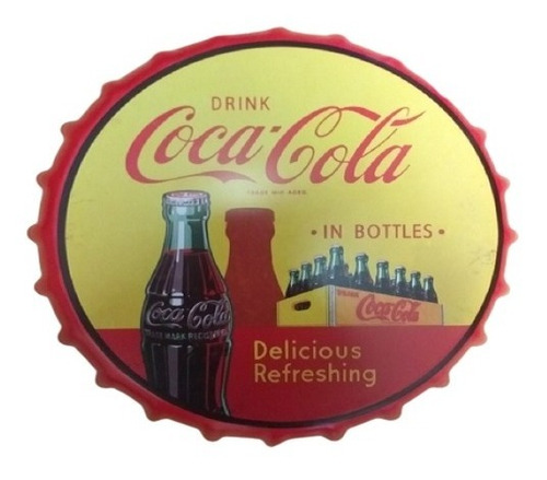 Cuadro Metálico Forma De Tapa  Diseño  Cola Cola Ii  / Runn