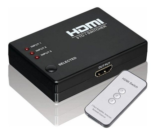 Switch Hdmi Full Hd 1080p Hub Multiplicador Puertos Control 