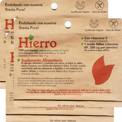 9 Meses Hierro + Vitam C 3 Sobres Sabor Limon Anemia Folico