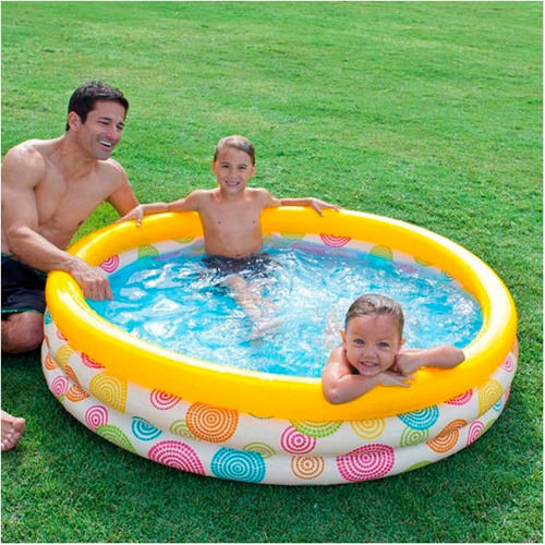 Imagen 2 de 5 de Pileta Inflable Infantil Geometry 147x33cm Intex 58439