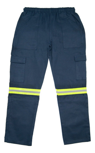 Pantalón Azul Cargo Náutico Con Reflectivo Ropa De Trabajo
