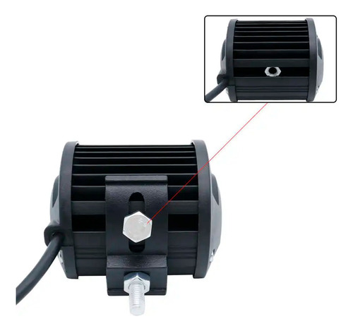 Neblinero Led 12-24v Led Blanco Cuadrado Universal El Par