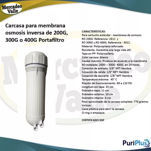 Purificador de Osmosis Inversa 4 Etapas