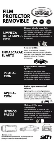 Imagen 6 de 9 de Stretch | Negro Satinado X1 | Pintura Removible / Pelable