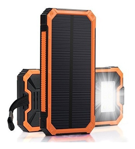 Cargador Solar 15000mah, Banco De Energía Solar Portátil Elz