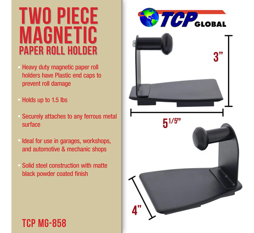 Tcp Global Toallero Magnetico Para Papel Sostiene Rollo Caja