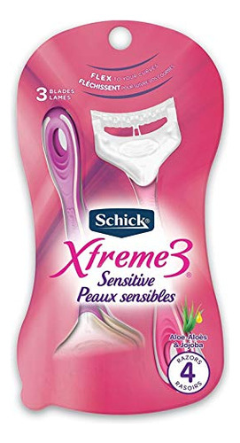 Schick Womens Xtreme3 ??razor Sensitive 4 Count (paquete De 