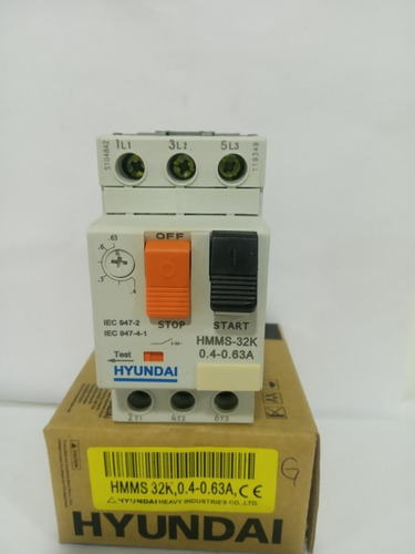 Guardamotor Trifásico 0,4-0,63 Amp Hyundai Hmms-32k