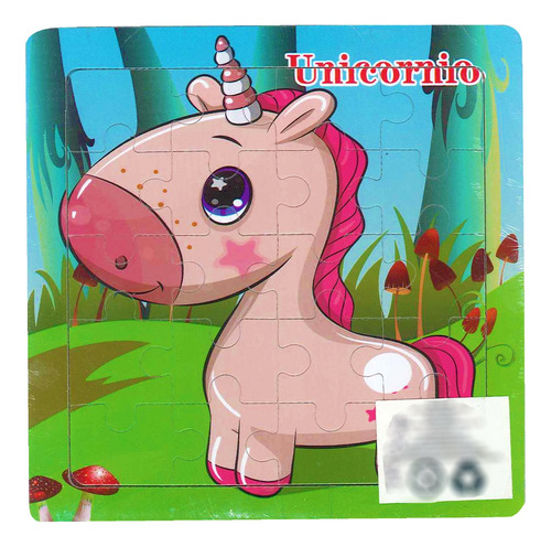 Super Rompecabezas Madera De Unicornio 20 Piezas Para Niños