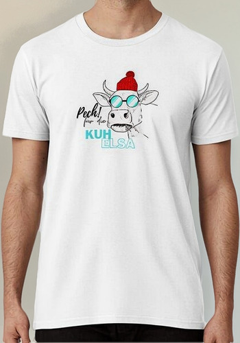 Remera Mala Suerte Para La Vaca Elsa Turquesa Algodon Premiu