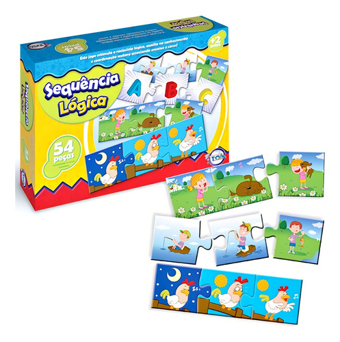 Jogo Sequência Lógica 54 Cartas- Toia Brinquedos 12108