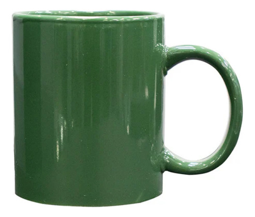 Juego De 6 Tazas Para Cafe Cerámica Sublimar 325ml Verde Blanco