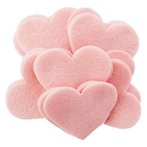 28 Piezas De Corazones De Fieltro De 3 Pulgadas (rosa C...